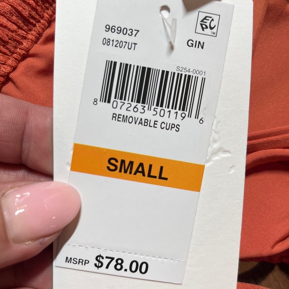 NWT Becca Pucker Up Ginger Orange Bikini Set Malia Halter Top Side Tie Bottom - Picture 11 of 16